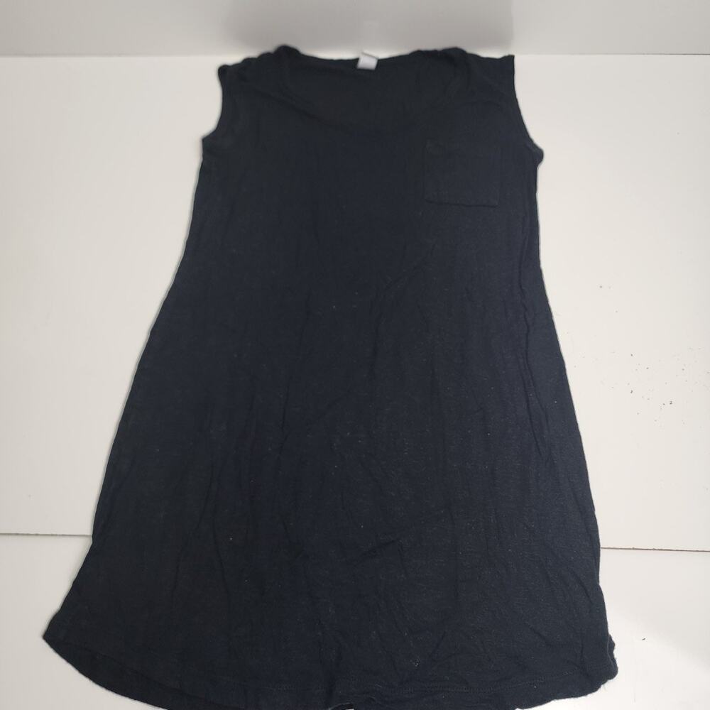 Old Navy Black Sleeveless Front Pocket T-Shirt Dress Top Women's Size Petite S